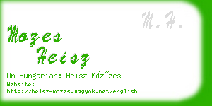 mozes heisz business card